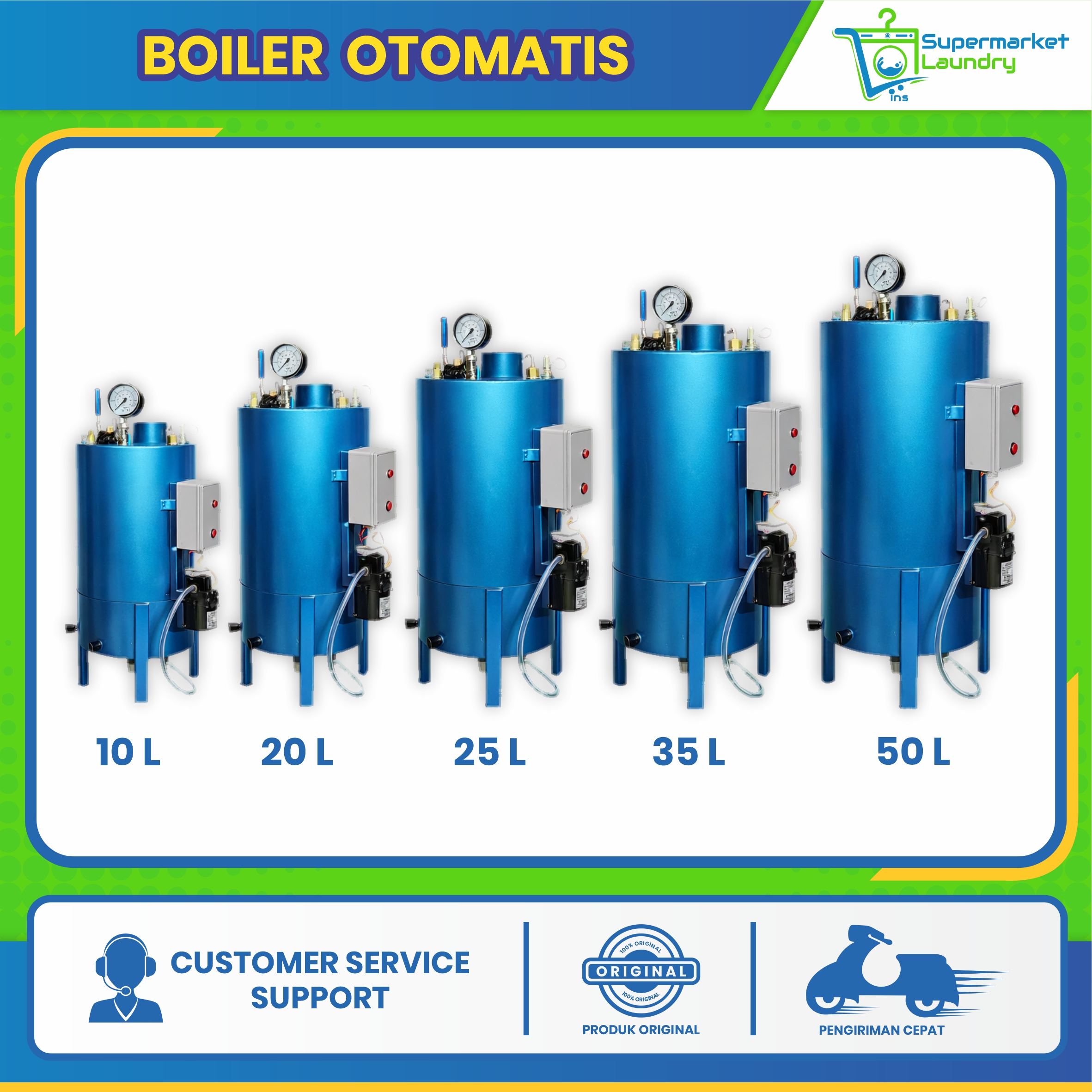 Boiler Otomatis Setrika Uap Laundry