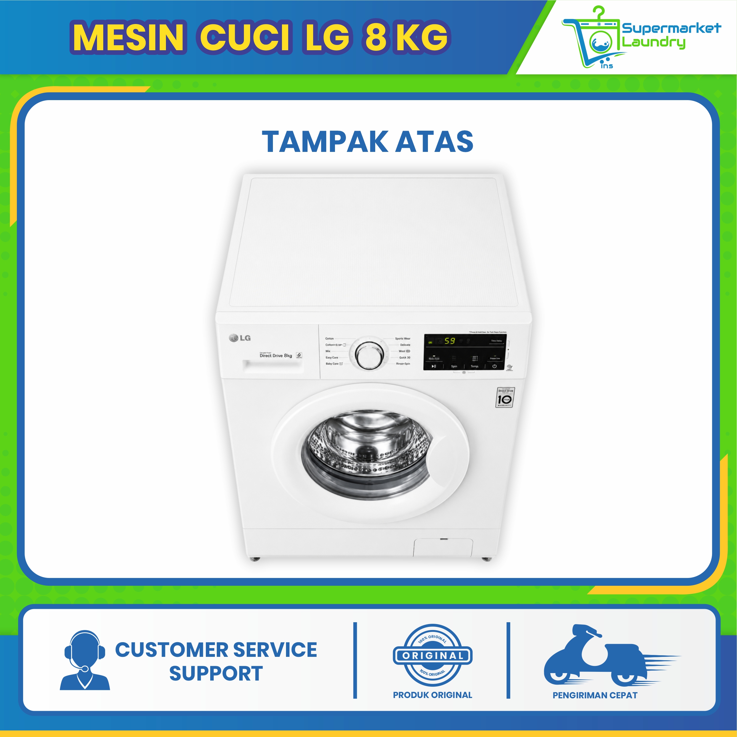 Mesin Cuci LG 8 Kg - Image 4
